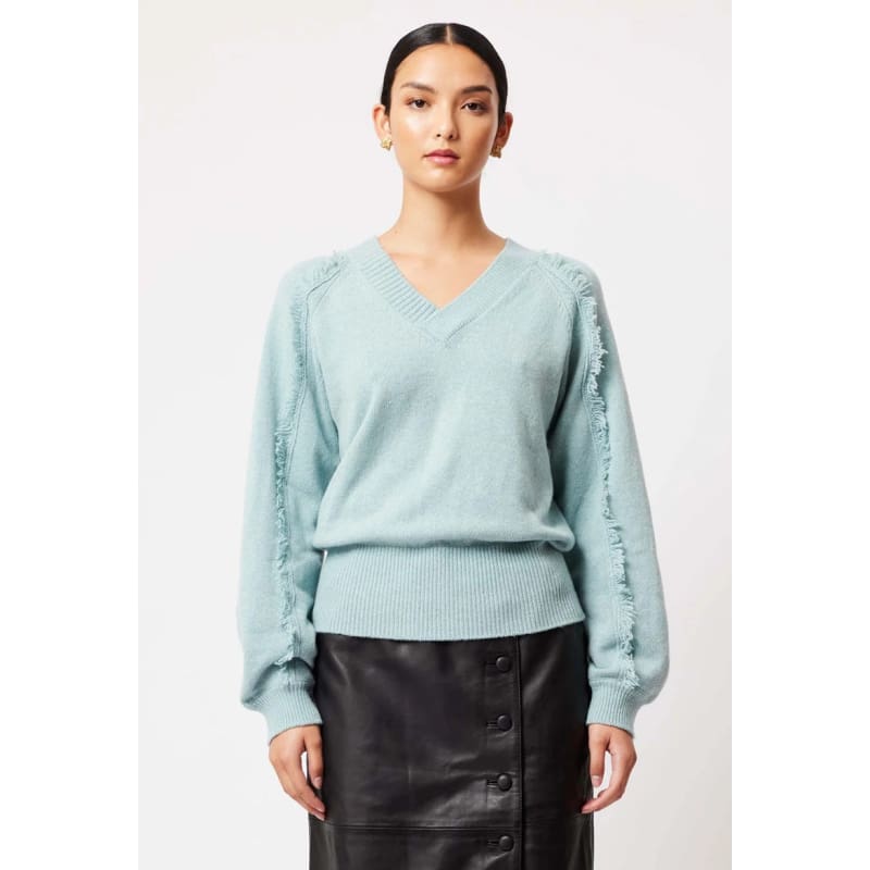 Stella Merino Wool Knit | Sky - Tops