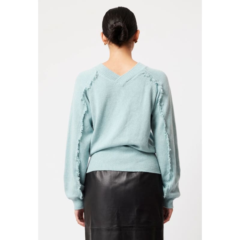 Stella Merino Wool Knit | Sky - Tops