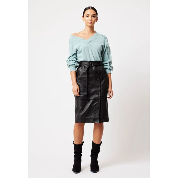 Stella Merino Wool Knit | Sky - Tops