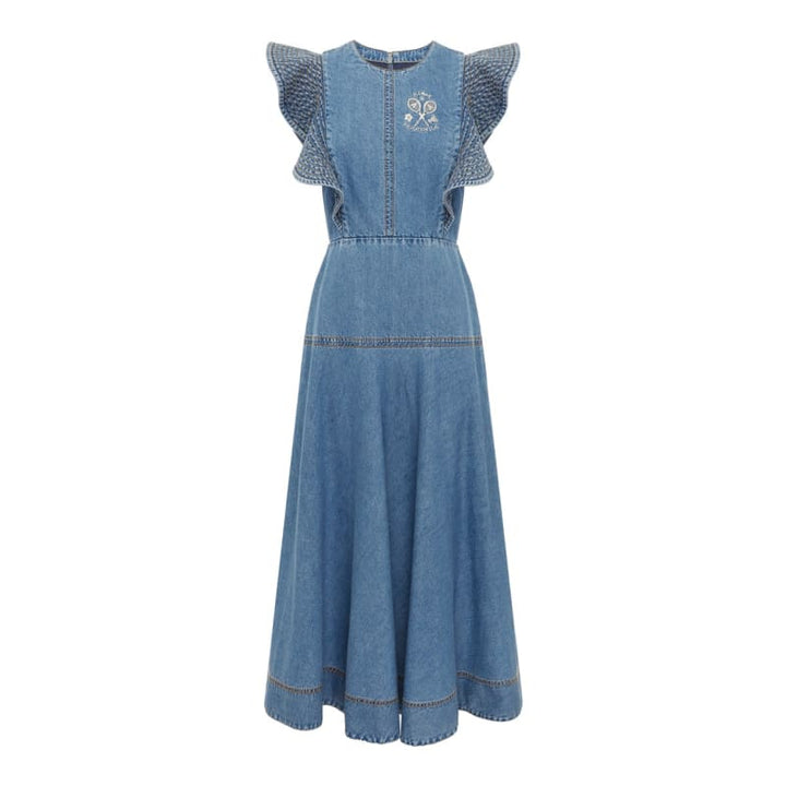 Stephi Denim Midi Dress - Dress