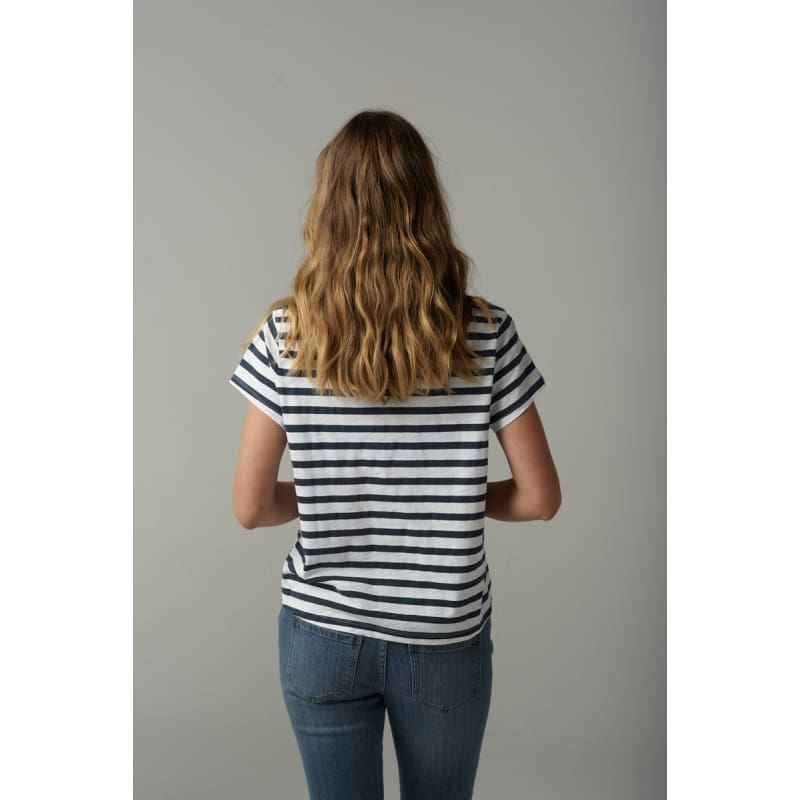 Stripe Basic Tee | White Parisian C1378-26 - Tops