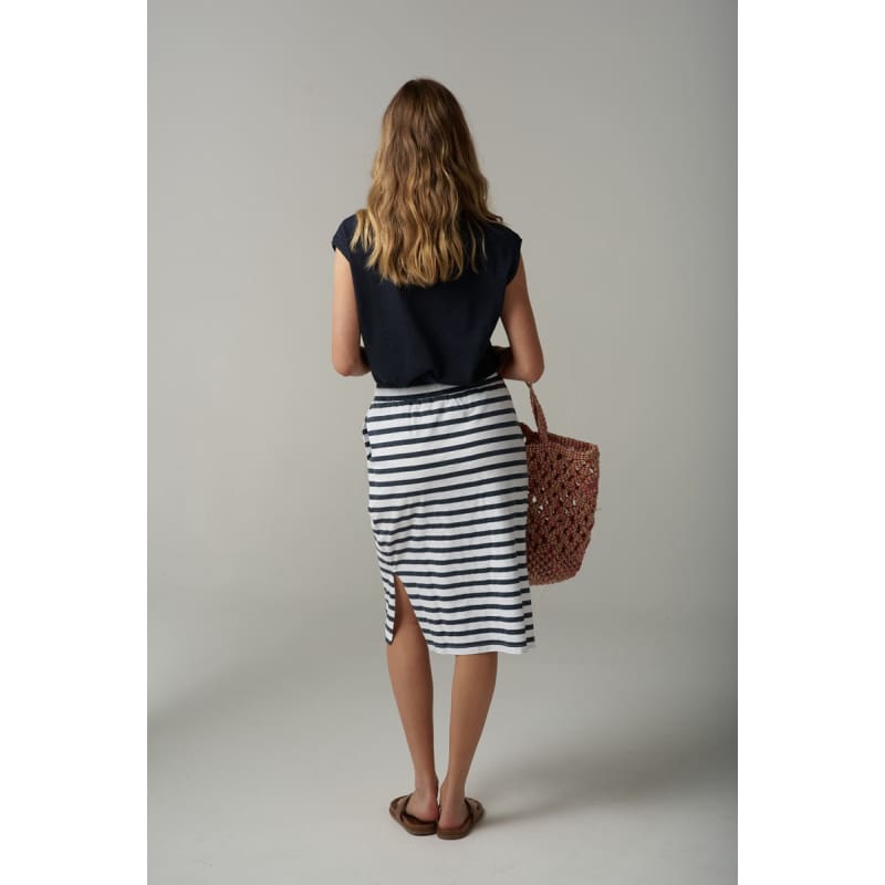 Stripe Draw String Skirt | White & Parisian C1557-26 - Bottoms