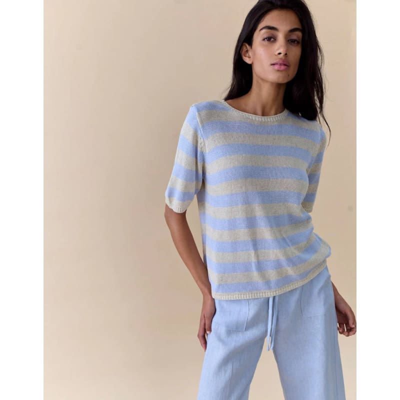 Stripe Summer Tee | Blue Stripe - Tops