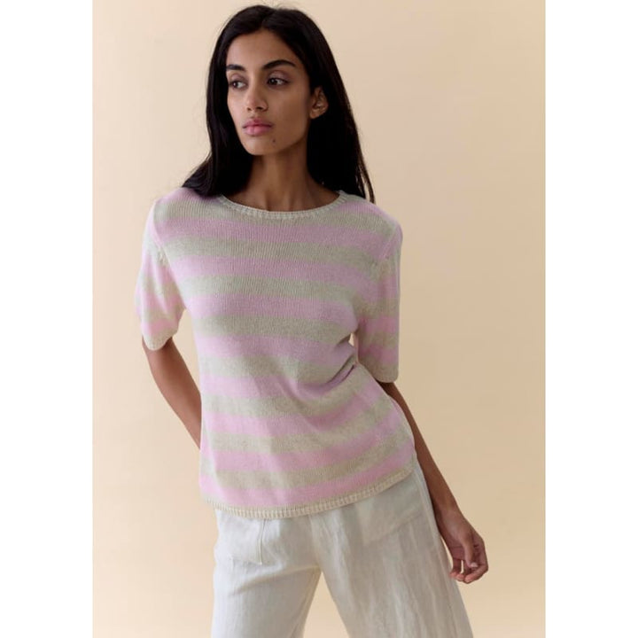 Stripe Summer Tee | Pink Stripe - Tops