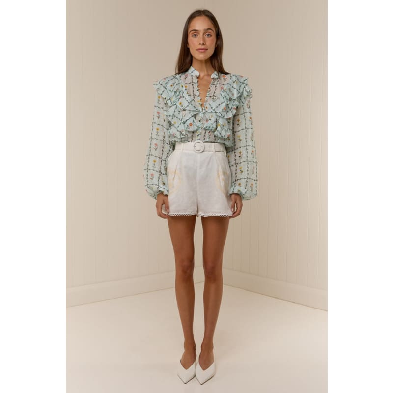 Suki Blouse | Calypso Tile - Tops