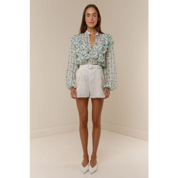 Suki Blouse | Calypso Tile - Tops
