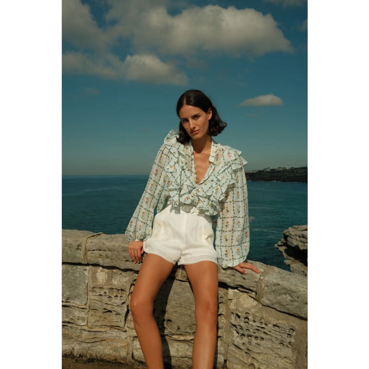 Suki Blouse | Calypso Tile - Tops