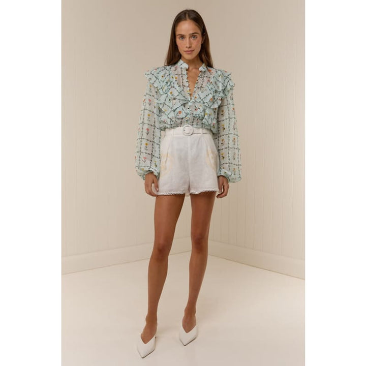 Suki Blouse | Calypso Tile - Tops