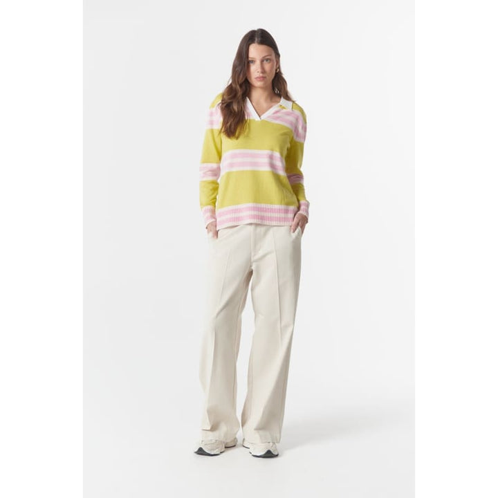 Sun Chaser Polo Knit | Limonite C1846 - Knitwear