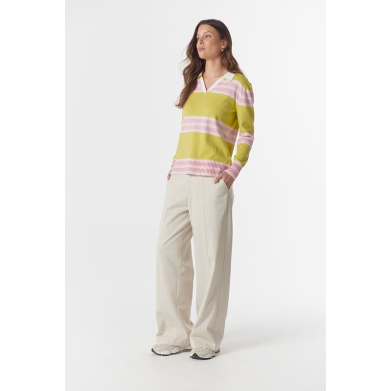 Sun Chaser Polo Knit | Limonite C1846 - Knitwear