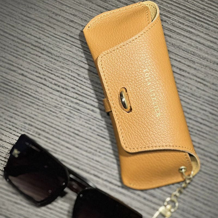 Tascano Shell Leather Glasses Case | Walnut - Accessories