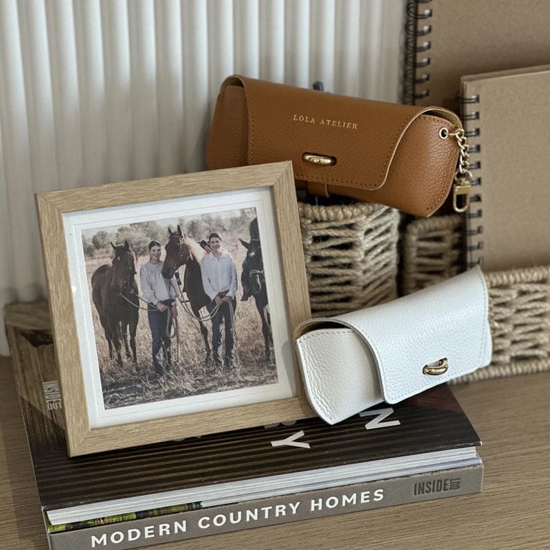 Tascano Shell Leather Glasses Case | Walnut - Accessories