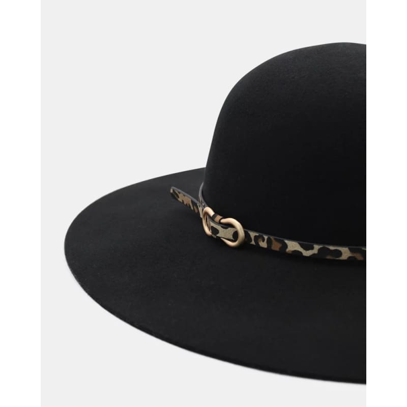 Teagan Wool Felt Floppy Hat | Black - Accessories
