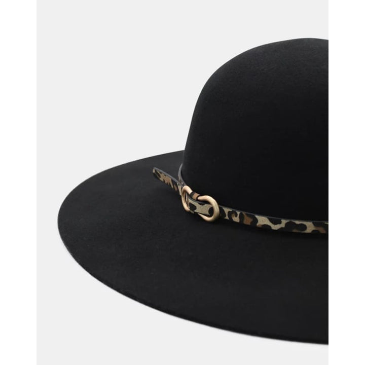 Teagan Wool Felt Floppy Hat | Black - Accessories