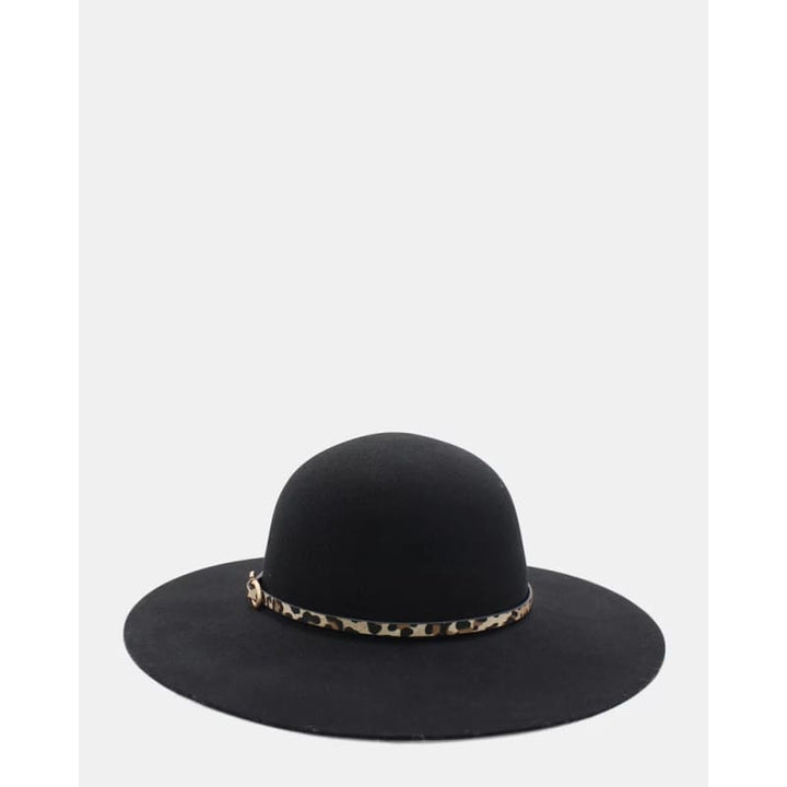 Teagan Wool Felt Floppy Hat | Black - Accessories