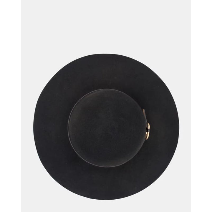 Teagan Wool Felt Floppy Hat | Black - Accessories