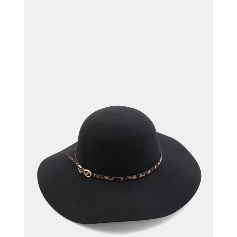 Teagan Wool Felt Floppy Hat | Black - Accessories