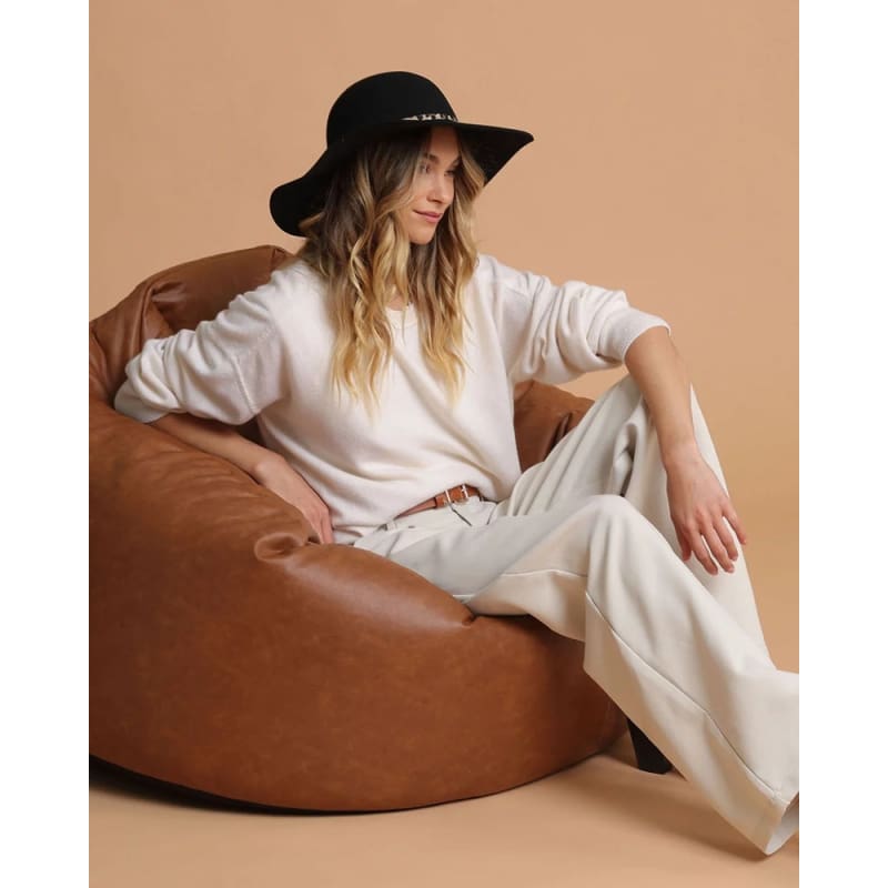 Teagan Wool Felt Floppy Hat | Black - Accessories