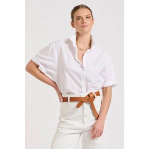 The Annie Relaxed Shirt | White - Tops