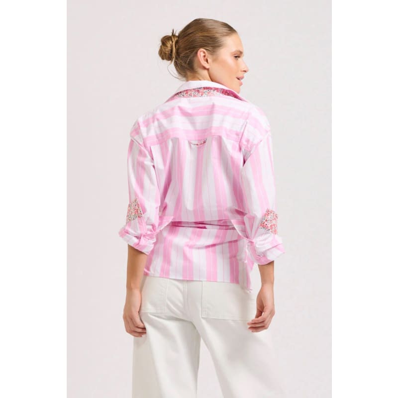 The Boyfriend Overfriend Shirt | Floral Pink Combo - Tops