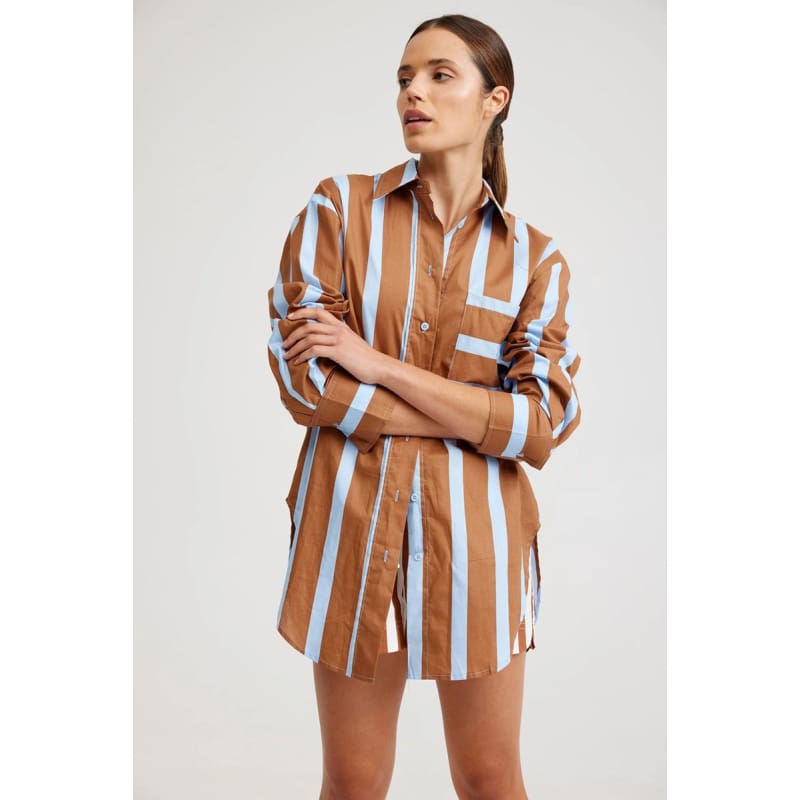 The Buddy Shirt | Cigar Azure Stripe - Tops