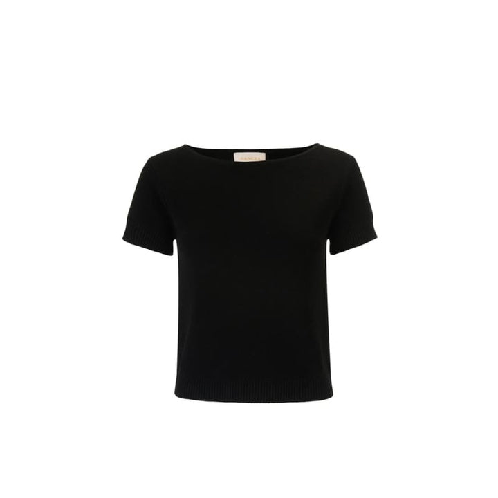 The Emi Knit Tee | Noir - Tops