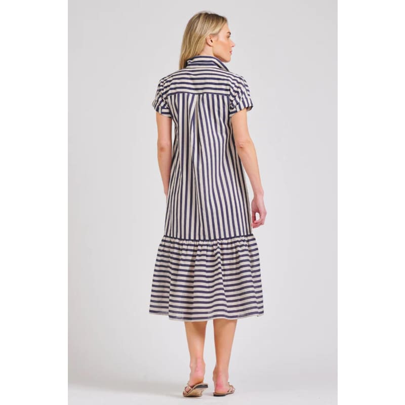 The Emma Dress | Navy Stone Stripe