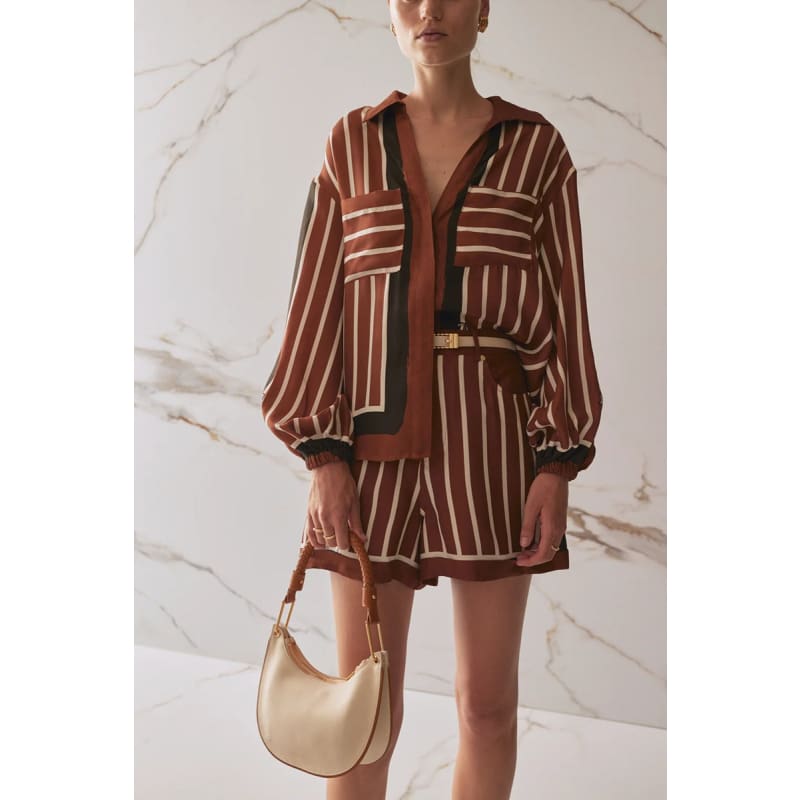 The Faye Shirt | Cherrywood Stripe Tops