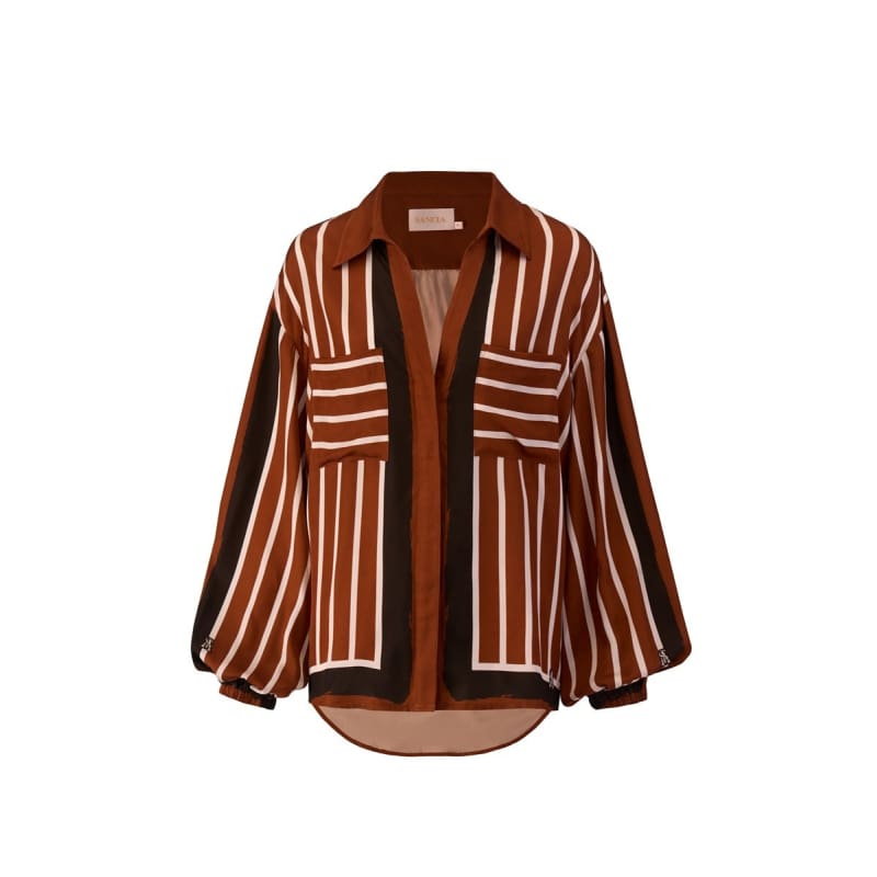 The Faye Shirt | Cherrywood Stripe Tops