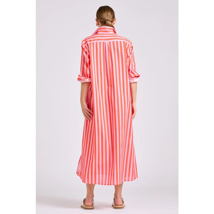 The Luna Dress | Pink Papaya Stripe - Dress