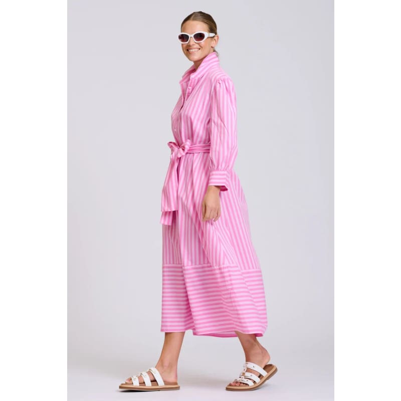 The Martha Dress | Double Pink Stripe - Dress