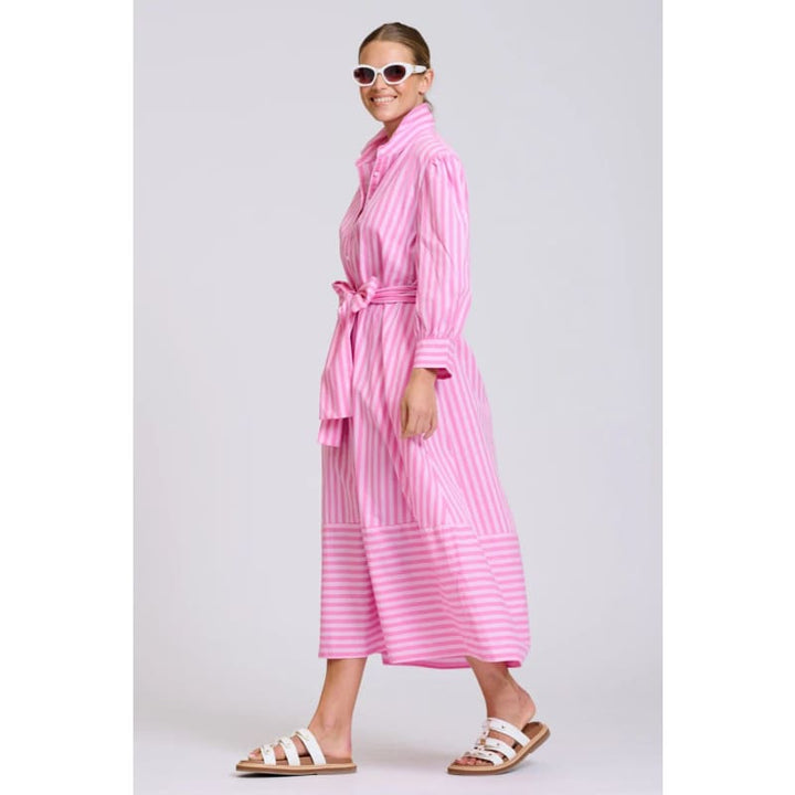 The Martha Dress | Double Pink Stripe - Dress