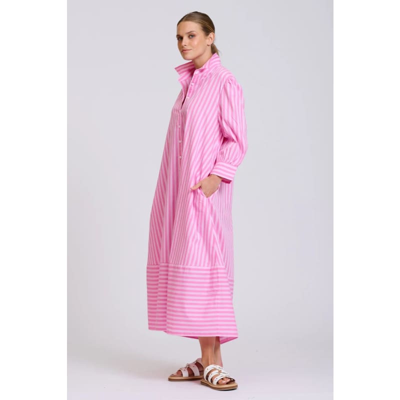 The Martha Dress | Double Pink Stripe - Dress