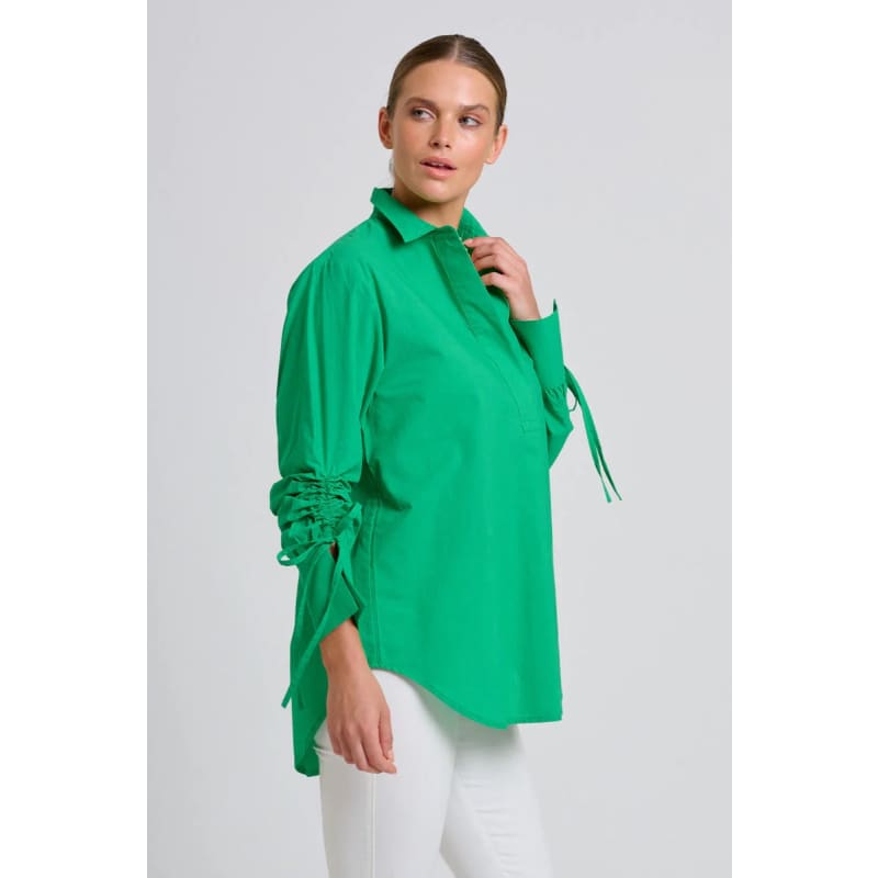 The Millie Girlfriend Shirt | Bright Green - Tops