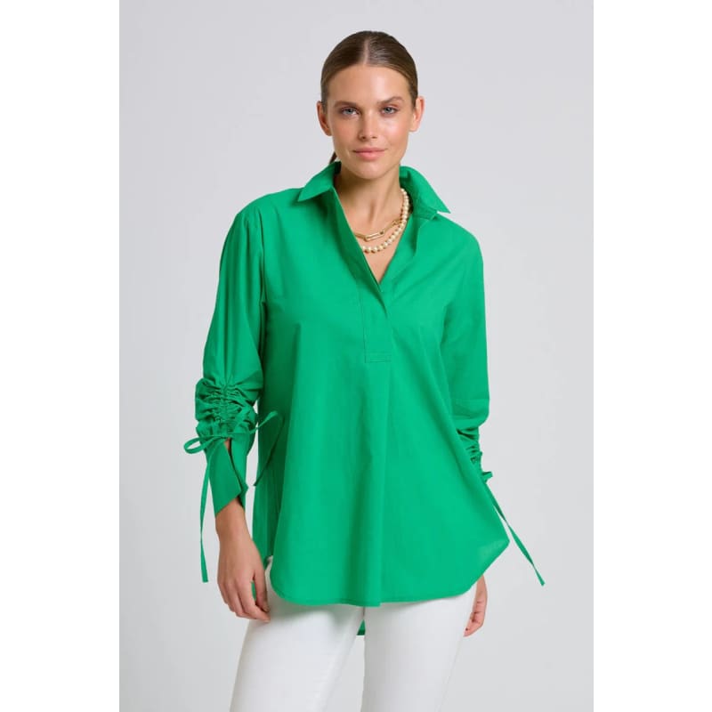 The Millie Girlfriend Shirt | Bright Green - Tops