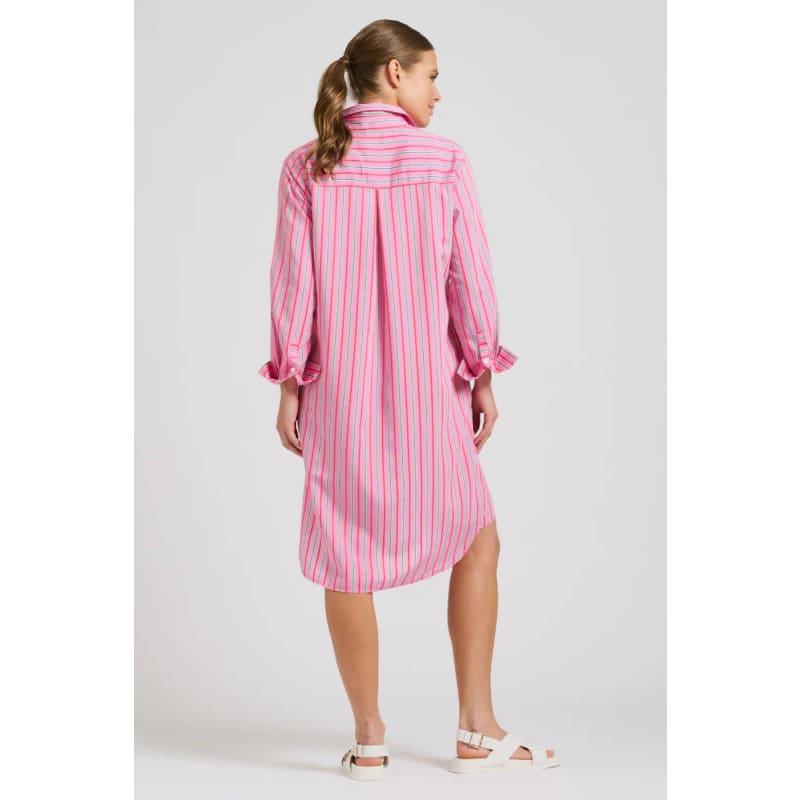 The Popover Shirt Dress | Pink Combo - Dress