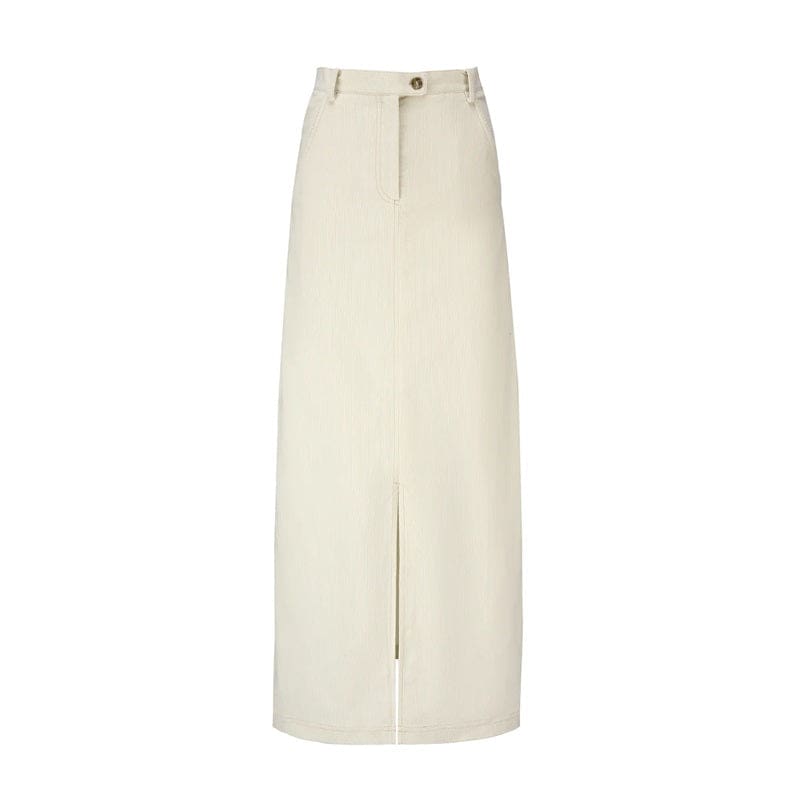 The Sammie Skirt | Creme Cord - Bottoms