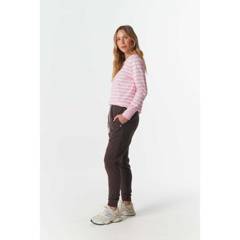 The Show Stopper Stripe Tee C13016 | White & Pink A Boo - Tops