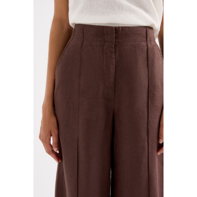 Theo Linen Pant | Chocolate - Bottoms