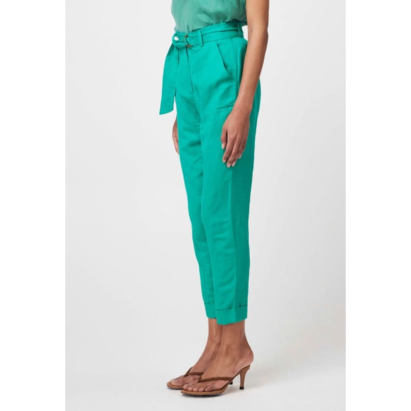 Transit Linen Viscose Pant | Bay Green - Bottoms