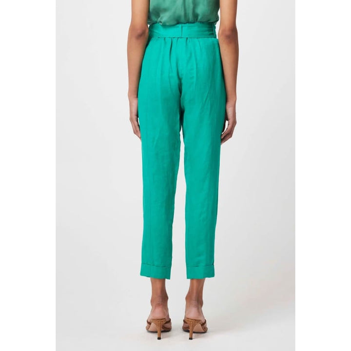 Transit Linen Viscose Pant | Bay Green - Bottoms