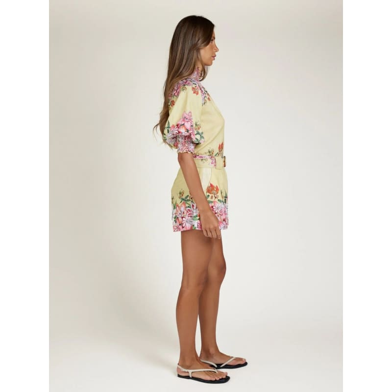 Tropic Blooms Short | Lemon - Bottoms