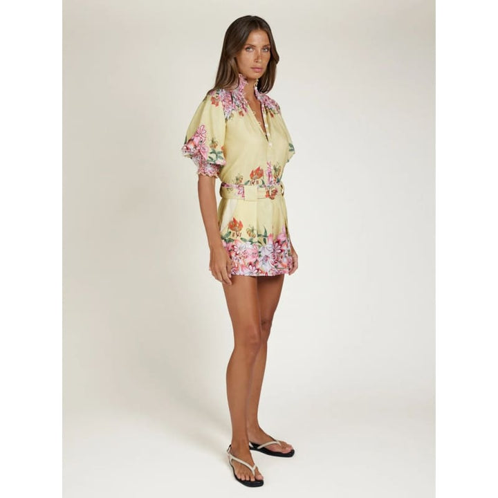 Tropic Blooms Short | Lemon - Bottoms