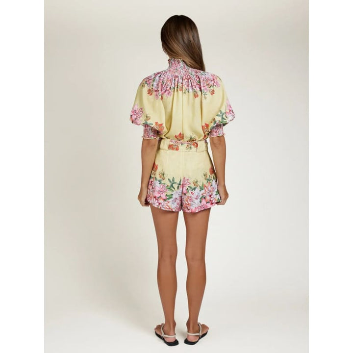 Tropic Blooms Top | Lemon - Tops