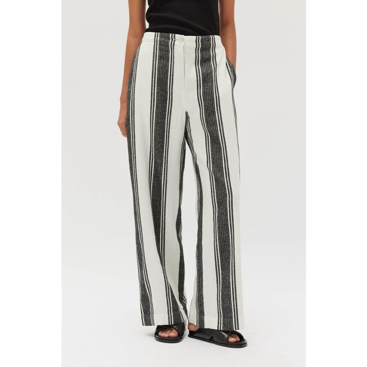 Tuscany Linen Stripe Pant - Bottoms