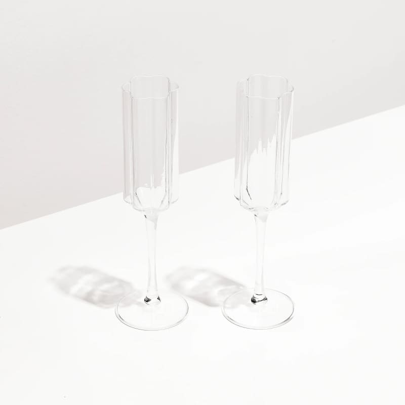 Two Wave Flute Set Clear - Accessories