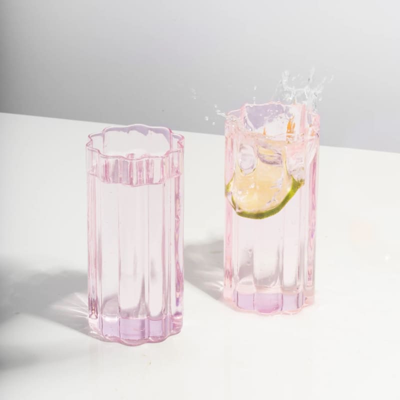 Two Wave Highball Set Pink - Accessories