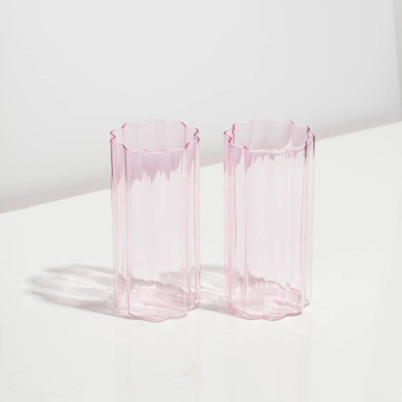 Two Wave Highball Set Pink - Accessories
