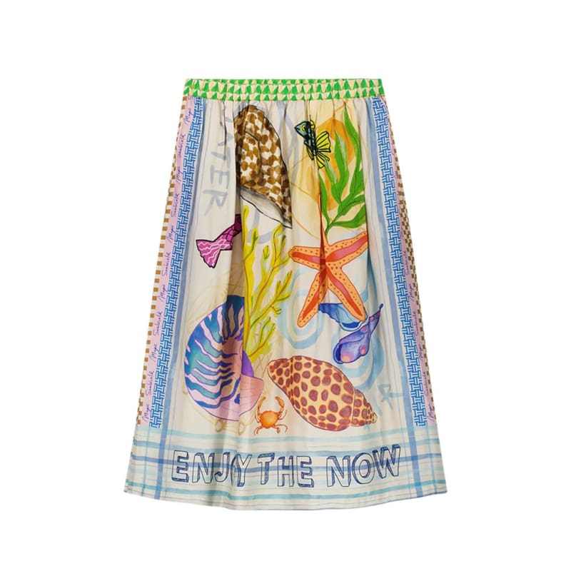 Vanessa Magic Ocean Printed Skirt - Bottoms