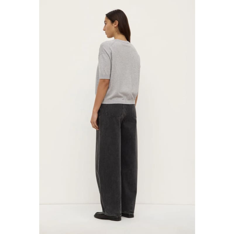 Vanya Cotton Cashmere Knit | Grey Marle - Tops